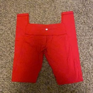 Red lululemon leggings